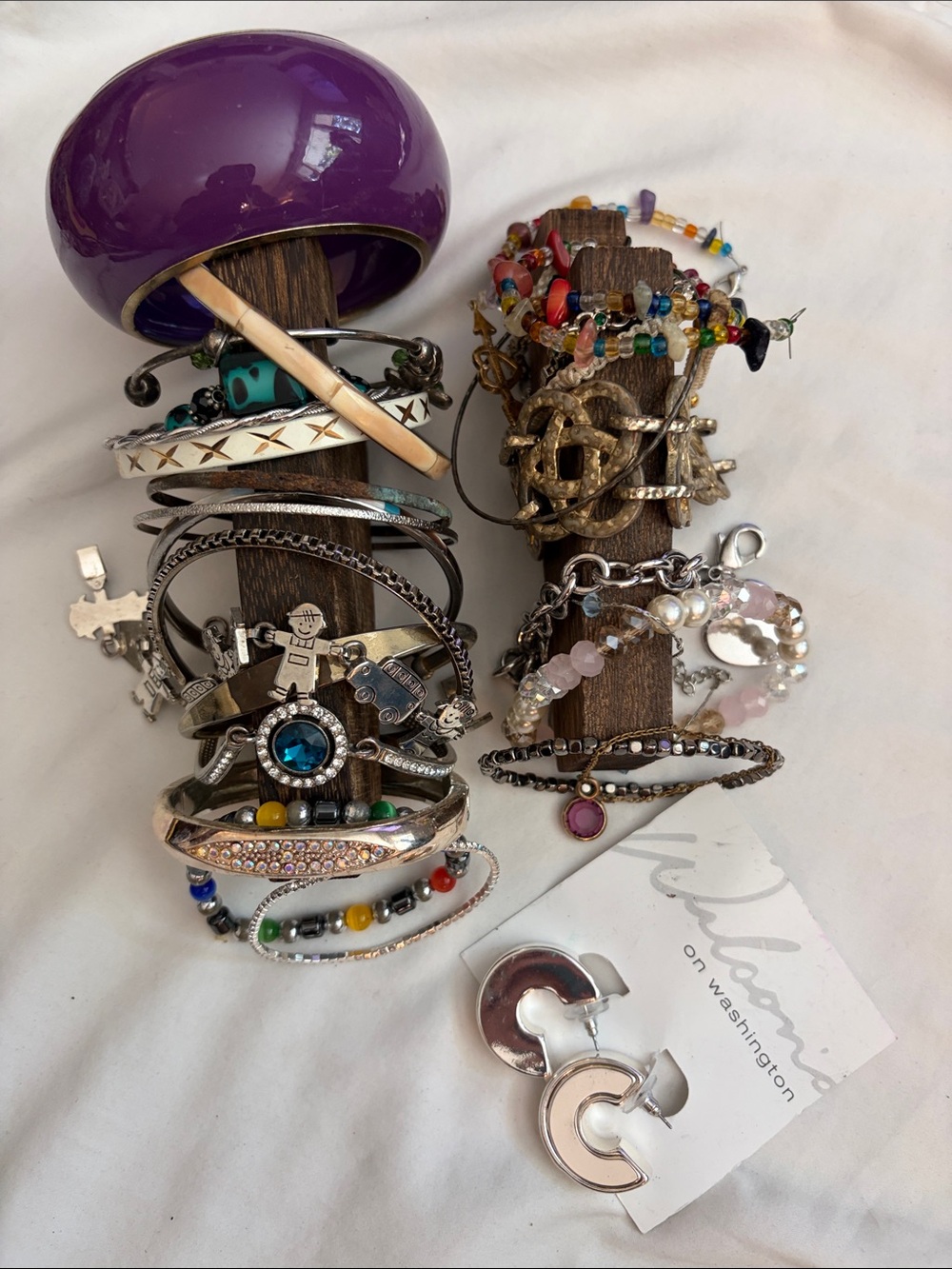 Assorted Women's Multicolor Bracelet Stack - Mixed Metal and Beaded Styles
